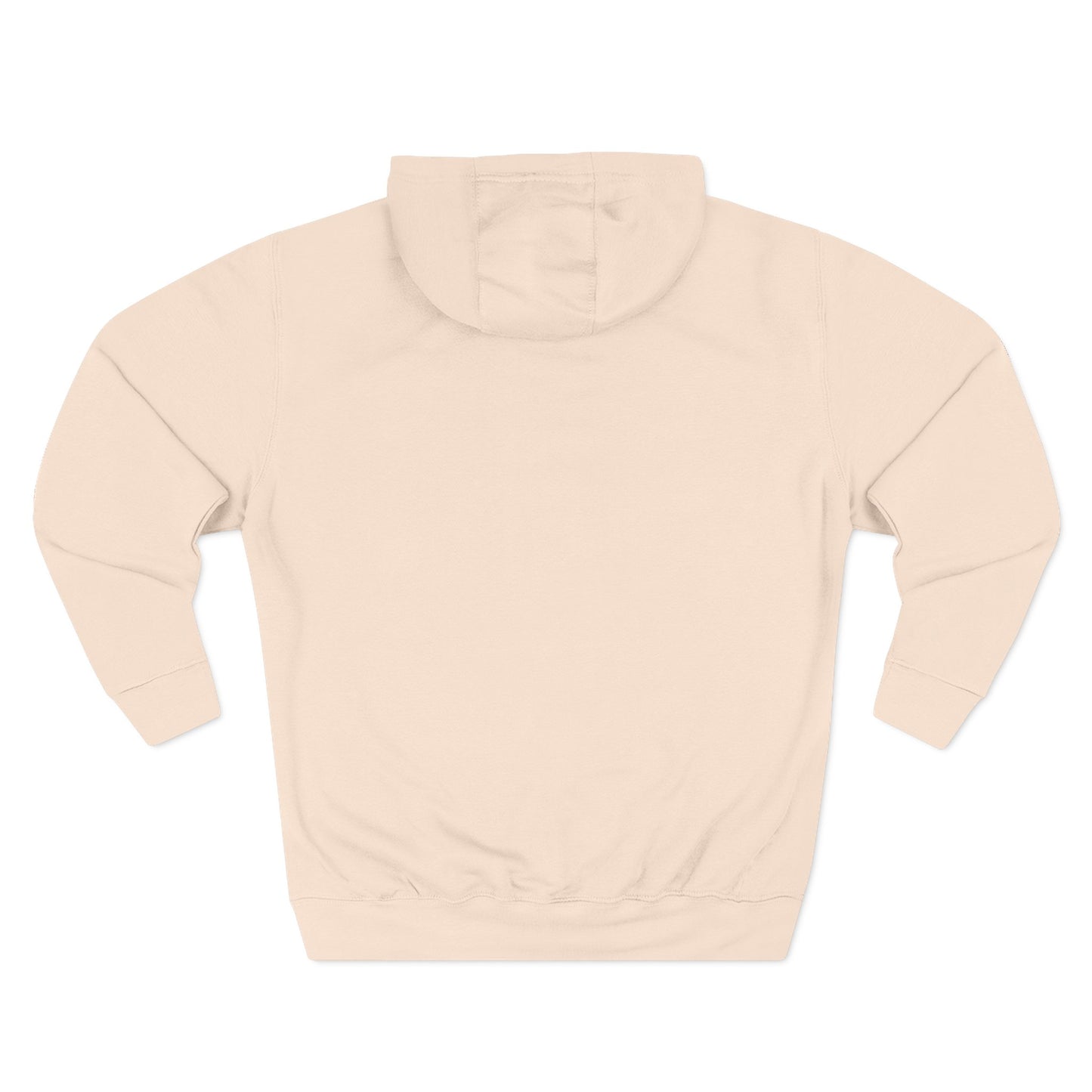 Minimal Gold Emblem Hoodie — White Fleece Pullover