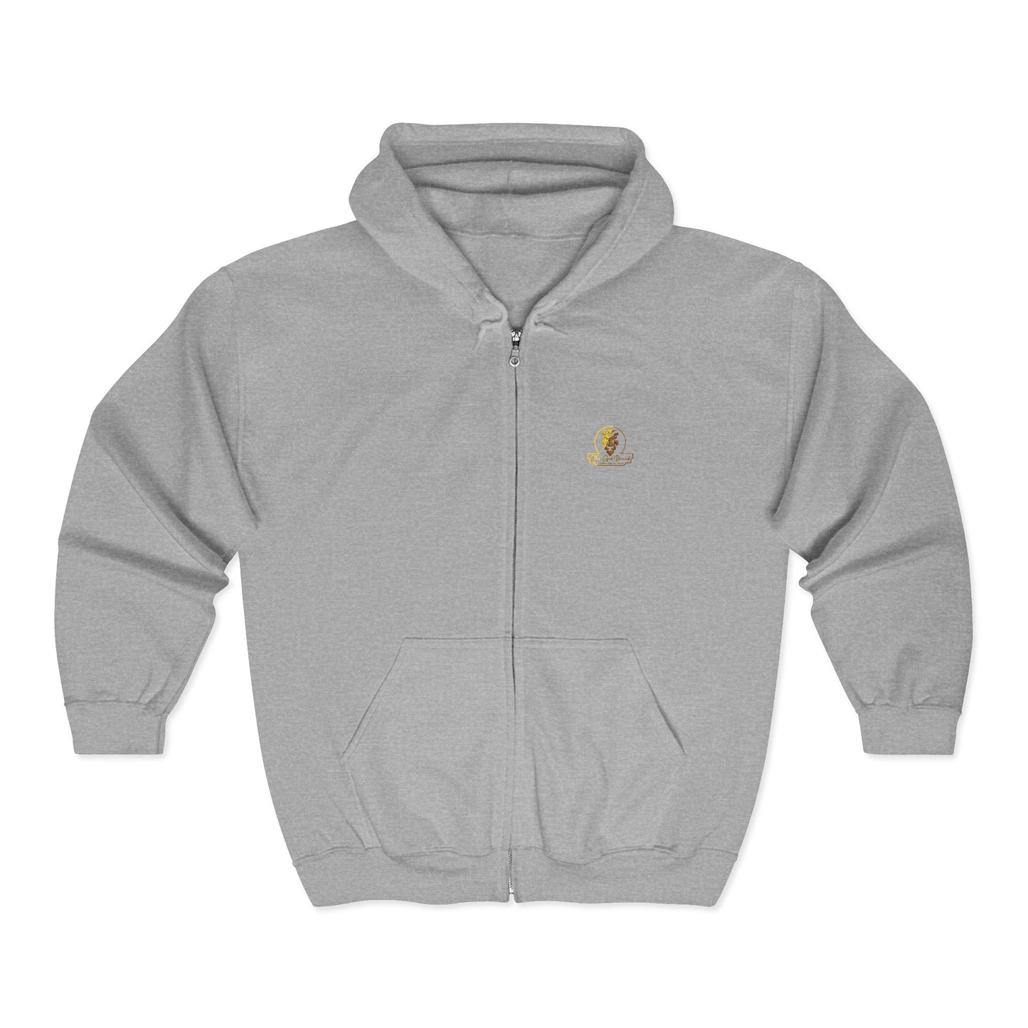 Golden Globe Winner Zip Hoodie — Small Emblem Award Logo Full-Zip Sweatshirt