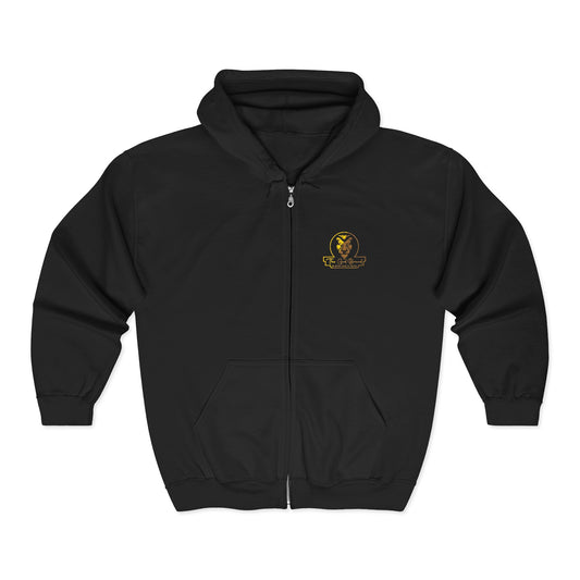 Zip Hoodie — Small 'Be Unique' Sunflower Patch Graphic