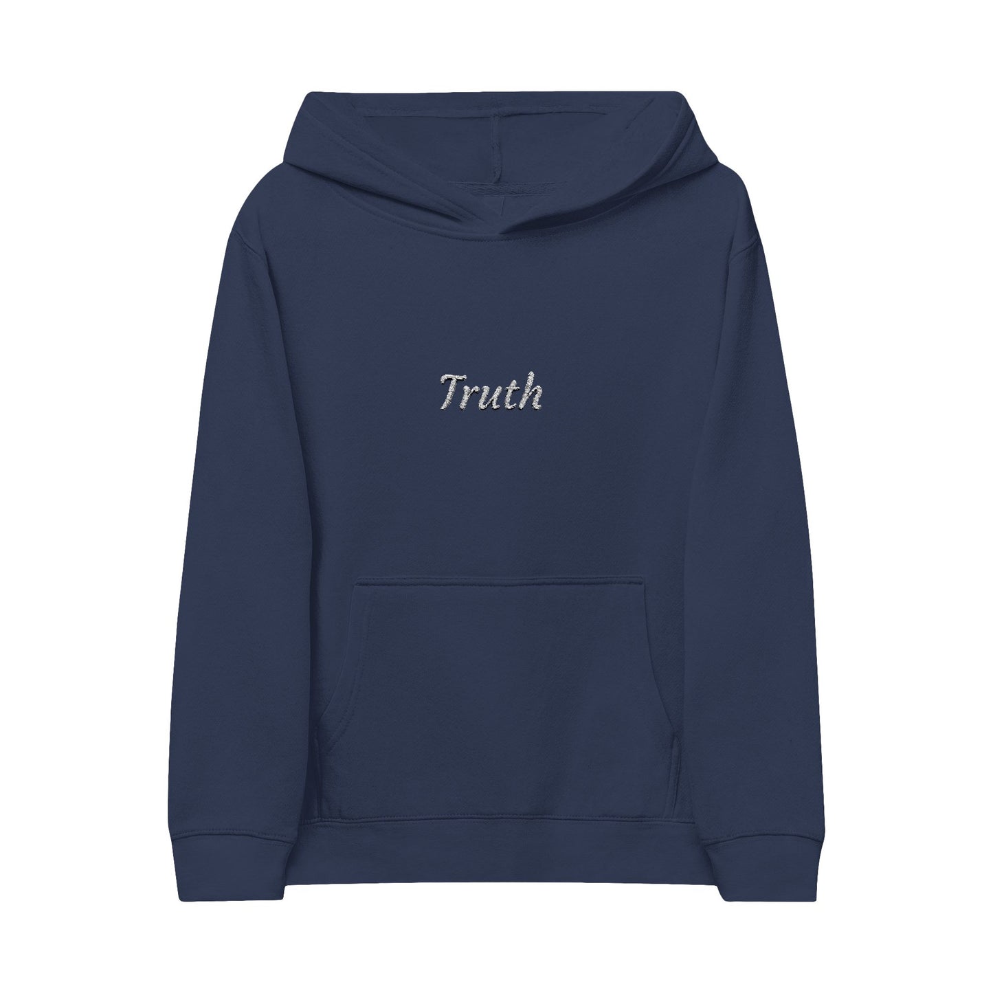 Kids Embroidered 'Truth' Hoodie - Soft Fleece Pullover for Children