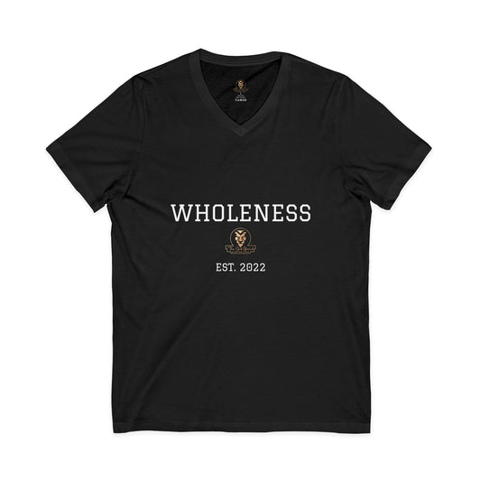 Wholeness V-Neck Tee — Minimal Self-Care Shirt (Est. 2022)