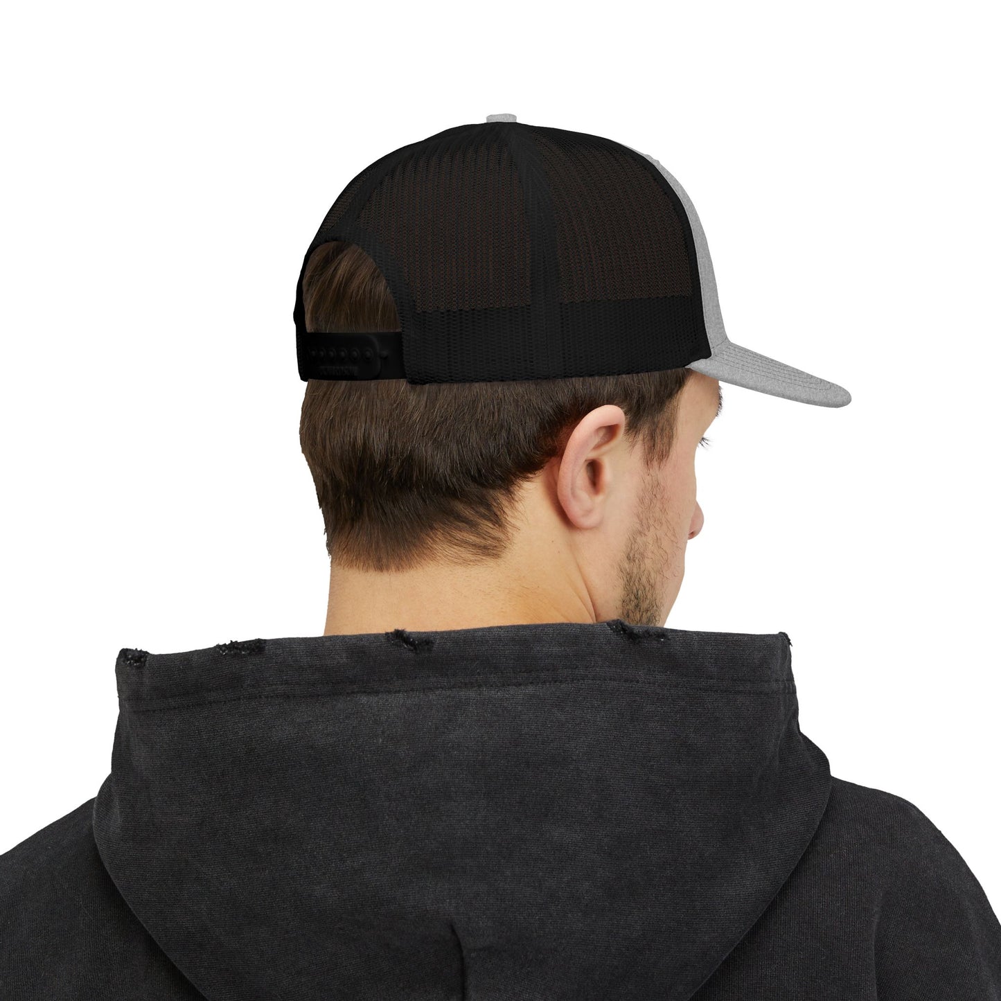 Lion Patch Trucker Cap - Vintage Gold Embroidered Snapback