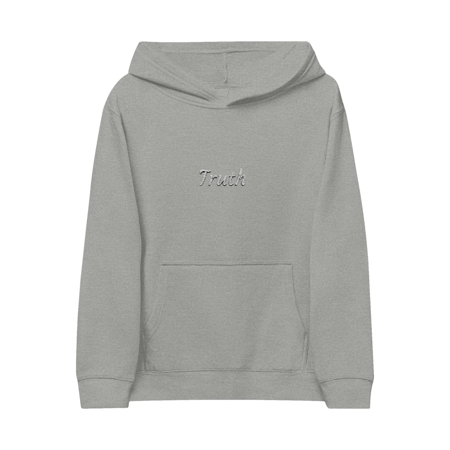 Kids Embroidered 'Truth' Hoodie - Soft Fleece Pullover for Children