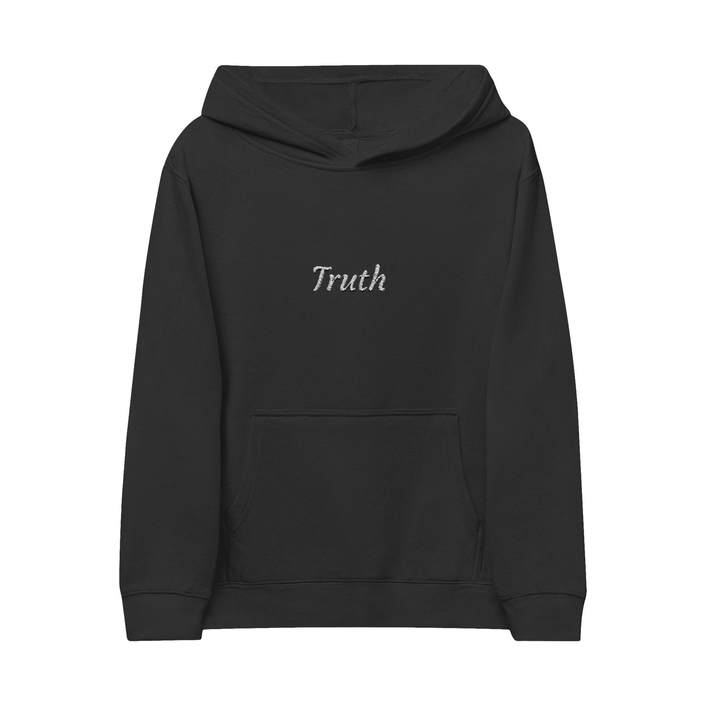 Kids Embroidered 'Truth' Hoodie - Soft Fleece Pullover for Children