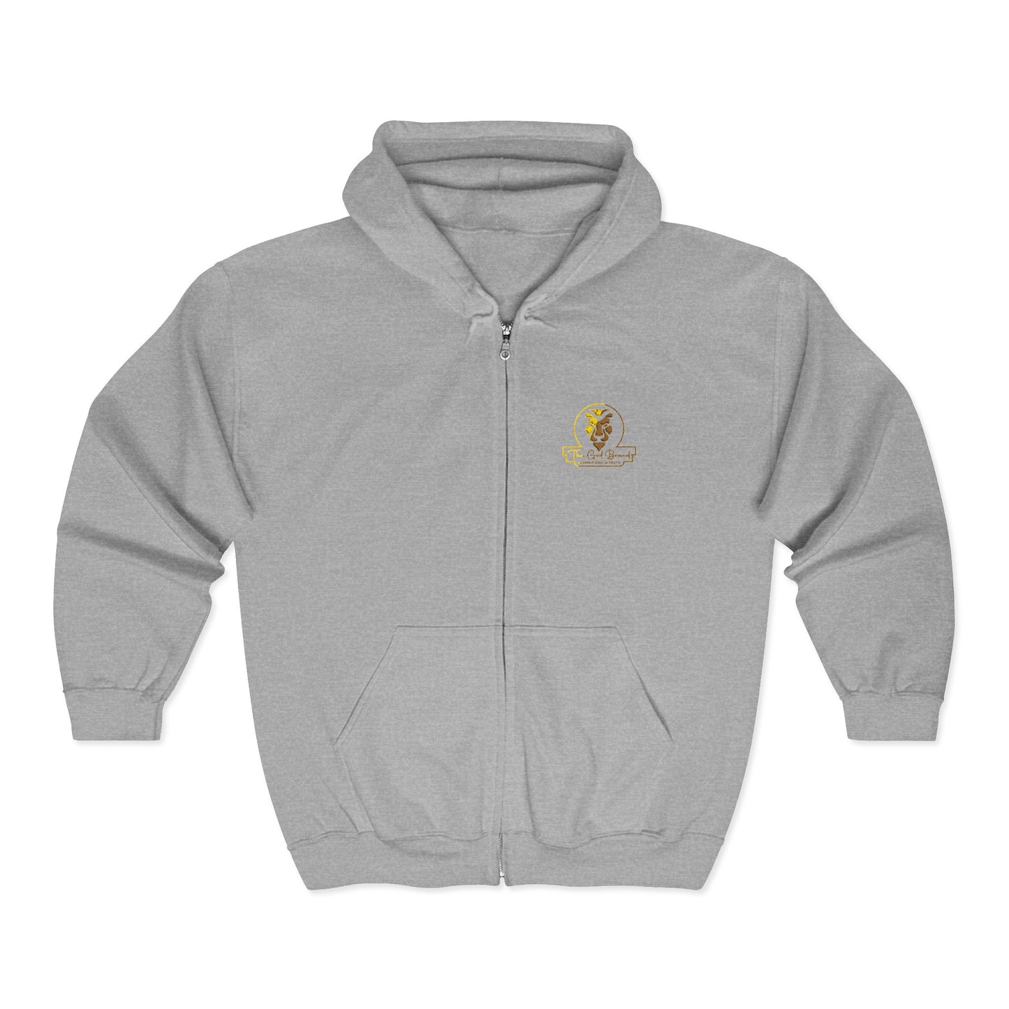 Zip Hoodie — Small 'Be Unique' Sunflower Patch Graphic